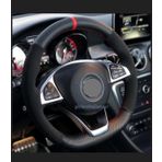 Renault Megane 4 Uyumlu Alkantara-Karbon Yuzuklu Direksiyon Kilif