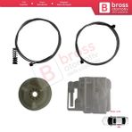 Renault Megane Mk2 2002-2008 4/5 Kapi 8200028070 Icin Arka Sol Kapi Cam Kriko Tamir Seti