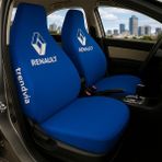 Renault Ön ve Arka Oto Koltuk Kılıfı Penye Servis Kılıfı Seti - Mavi