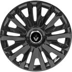 Renault R 19 14 Inç Uyumlu Jant Kapağı Amblemli Piano Black 4'lü Takım 208