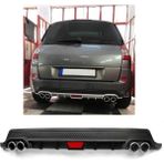 Renault Scenic Mk2 Uyumlu Body Kit Difüzör 4 Çıkış Yuvarlak Siyah Model 2