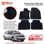 Renault Symbol 2008-2012 Halı Paspas Siyah