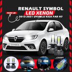 Renault Symbol 2013-2021 Kısa Far Uyumlu Şimşek Etkili Led Xenon Pro Series H7