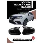 Renault Symbol 2013+ Uyumlu Batman Yarasa Ayna Kapağı Piano Black