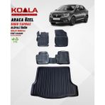Renault Symbol Araca Özel Paspas 2013 Sonrası 3D Havuzlu Paspas ve Bagaj Havuzu - Siyah
