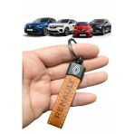 Renault Ve Logolu Anahtarlık Suni Deri (Kahverengi)