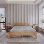 Renazzo 2 Çekmeceli Letto Atlantik Mdf Karyola | Tek ve Çift Kişilik Yatak Uyumlu, Kolay Kurulum - Beyaz - Antrasit - 200x200