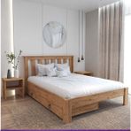 Renazzo Atlantik 2 Çekmece Shark New Karyola - Beyaz - Antrasit - 160x200