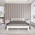 Renazzo Letto Mdf Karyola | Kolay Kurulum - Beyaz - Antrasit - 140x190