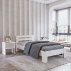 Renazzo Letto Mdf Karyola | Kolay Kurulum - Beyaz - Antrasit - 90X200