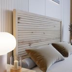 Renazzo Mobilya Alaz Model Doğal Çam Ahşap Karyola Ve İki Komodin Set ( Yatay ) 200x200 cm