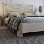 Renazzo Mobilya Alaz Model Doğal Çam Ahşap Yatay 120x200 cm Karyola