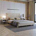 Renazzo Mobilya Alaz Model Vernikli Çam Ahşap Yatay 160x200 cm Karyola