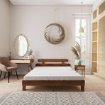 Renazzo Mobilya Damla Model Ceviz Renk Çam Ahşap 100x200 cm Karyola