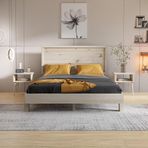 Renazzo Mobilya Ebruli Model 100x200 cm Vernikli Çam Ahşap Karyola