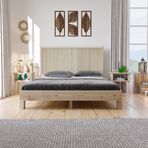 Renazzo Mobilya Ebruli Model 140x200 cm Vernikli Çam Ahşap Karyola