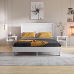 Renazzo Mobilya Ebruli Model Beyaz 140x200 cm Çam Ahşap Karyola