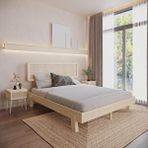Renazzo Mobilya Hazeran 90x190 cm Lilyum Model Çam Renk Ahşap Karyola