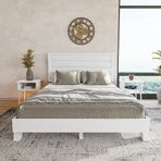 Renazzo Mobilya Hüma Model Beyaz Renk Çam Ahşap Yatay 140x200 cm Karyola