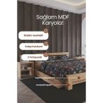 Renazzo Mobilya Letto 4 Çekmeceli Modern Karyola - 1. Sınıf 18 mm Mdf ve Tekerlekli Geniş Depolama Alanlı Karyola - 140 x 190 cm