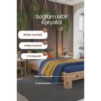 Renazzo Mobilya Letto Tek Kişilik Modern Genç Karyolası - 1. Sınıf Mdf Şık Sarsılmaz ve Kompakt Tasarım Karyola - 140 x 200 cm