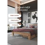 Renazzo Mobilya Lotus 2 Çekmeceli Modern Mdf Karyola - 1. Sınıf 18 mm Mdf ve Tekerlekli Depolama Alanlı Karyola - 140 x 190 cm