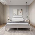 Renazzo Mobilya Lotus X Model 120x200 cm Beyaz Renk Çam Ahşap Karyola