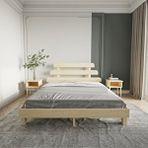 Renazzo Mobilya Lotus X New Firuze Model 140x190 cm Doğal Çam Ahşap Karyola