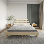 Renazzo Mobilya Lotus X New Firuze Model 90x200 cm Doğal Çam Ahşap Karyola