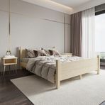 Renazzo Mobilya Melodi Model 140x200 cm Doğal Çam Ahşap Karyola