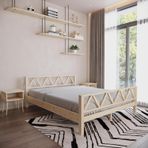 Renazzo Mobilya Milena Model 90x190 cm Doğal Çam Ahşap Karyola