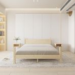 Renazzo Mobilya Mirage Model 160x200 cm Vernikli Çam Ahşap Karyola