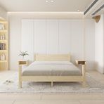 Renazzo Mobilya Mirage Model 160x200 cm Vernikli Çam Ahşap Karyola
