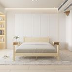 Renazzo Mobilya Mirage Model 90x200 cm Vernikli Çam Ahşap Karyola