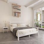Renazzo Mobilya Natura Model 180x200 cm Beyaz Renk Çam Ahşap Karyola