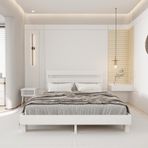 Renazzo Mobilya Natura New Model 90x190 cm Beyaz Renk Çam Ahşap Karyola