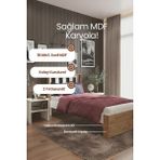 Renazzo Mobilya Stark Tek Kişilik Mdf Modern Karyola - 1. Sınıf 18 mm Mdf Genç Odası Karyolası - 140 x 200 cm