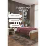 Renazzo Mobilya Stark Tek Kişilik Mdf Modern Karyola - 1. Sınıf 18 mm Mdf Genç Odası Karyolası - 180 x 200 cm