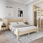 Renazzo Mobilya Urban Model 100x200 cm Doğal Çam Ahşap Karyola