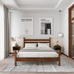 Renazzo Mobilya Urban Model 120x200 cm Ceviz Çam Ahşap Karyola