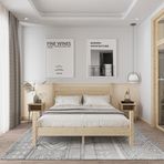 Renazzo Mobilya Urban Model 140x200 cm Vernikli Çam Ahşap Karyola