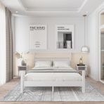 Renazzo Mobilya Urban Model Beyaz Renk Çam Ahşap Karyola