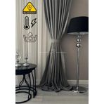 rendecioğlutekstil %100 Karartma Blackout Sıvama Keten Ultrasonik Kesim Fon Perde 2 Renk Seçeneği 150 X 270 GRİ