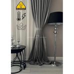 rendecioğlutekstil %100 Karartma Blackout Sıvama Keten Ultrasonik Kesim Fon Perde 2 Renk Seçeneği 250 X 270 GRİ