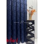 rendecioğlutekstil Fon Perde Brillant Marka Tanjant Püsküllü Fon Pufy Nilda Antrsit 80 x 260 Lacivert