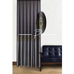 rendecioğlutekstil Fon Perde Pano Panel Fonluk Göbek Şerit Damask 90 x 270 Lacivert