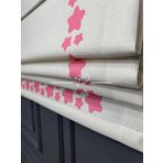 rendecioğlutekstil Katlamalı Keten Baskılı Çocuk Odası Perdesi 150 x 260 Pembe