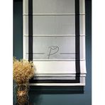 rendecioğlutekstil Katlamalı Vual Perde Siyah Bantlı Çereve Modeli 140 x 260 Beyaz