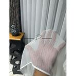 rendecioğlutekstil Tül Perde Simli Balık Sırtı Desen Ultra Dökümlü Etek Kurşun Sarımlı 450 x 270 Ekru