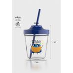 Renga Aura Enjoy This Day Desenli 350 Ml Tritan Pipetli Çocuk Bardak 142022 Mavi Mavi